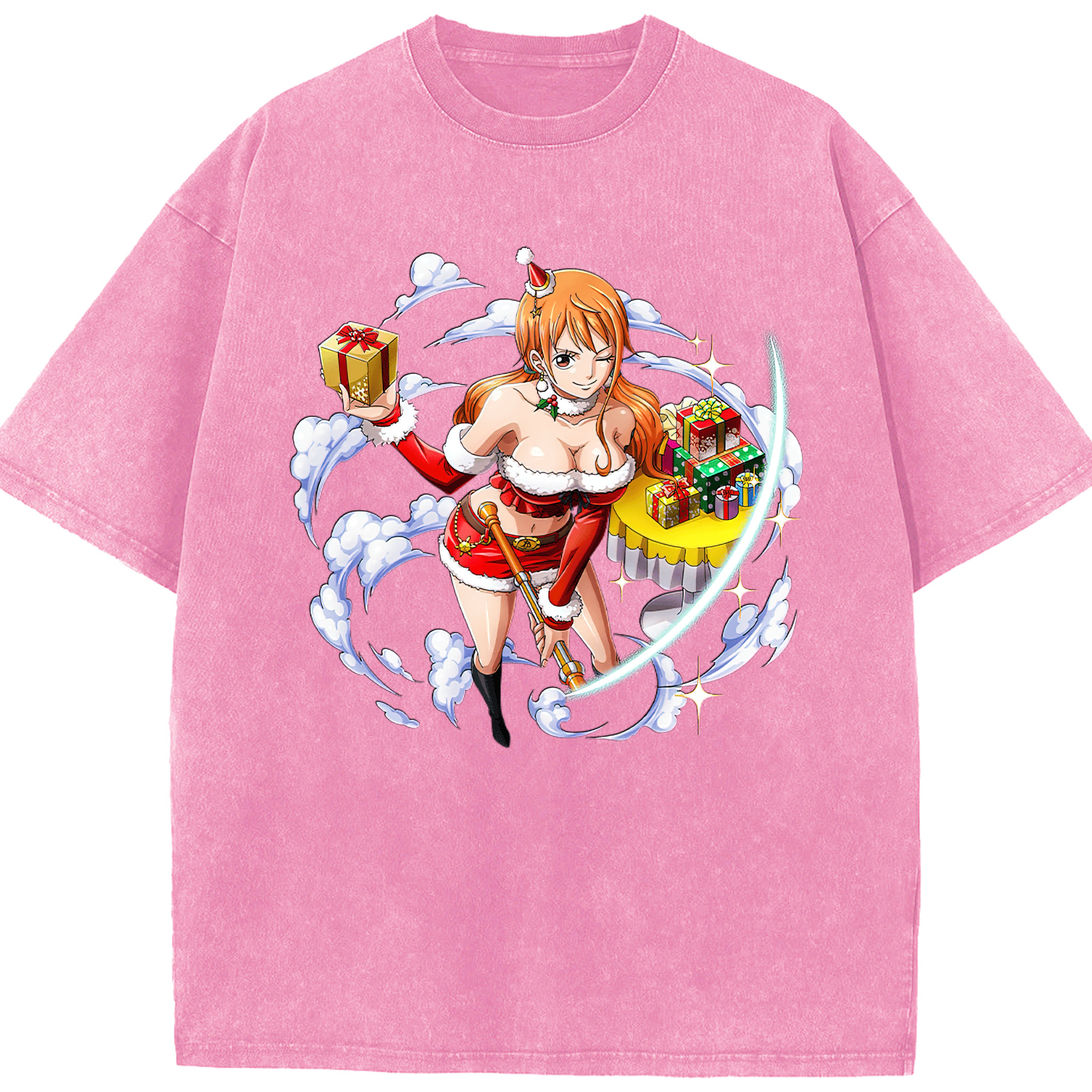 ワンピース ナミ ONE PIECE Nami 綿100% ヴィンテージ風 半袖Tシャツ（フロントプリント）